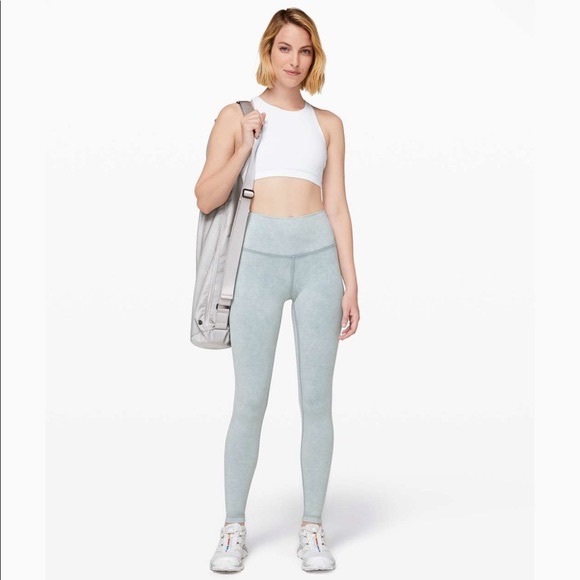 Lululemon Leggings Wunder Under High-Rise Tight Snow Washed Chambray - Picture 2 of 6